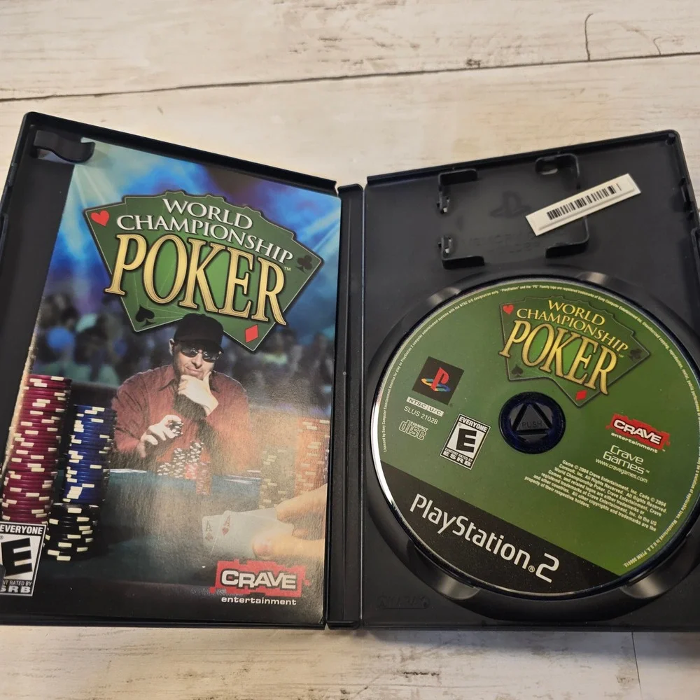 World Championship Poker Sony PlayStation 2 PS2 Game Complete CIB Blue Disc